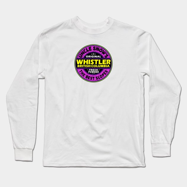 Skiing Whistler British Columbia Canada Ski Snowboard Long Sleeve T-Shirt by heybert00